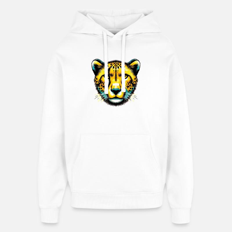 Guépard - Sweat à capuche unisexe Stanley/Stella Oversized - blanc