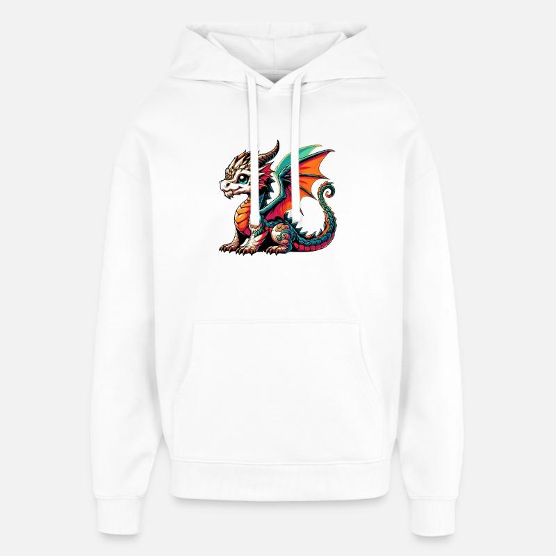 Dragon - Sweat à capuche unisexe Stanley/Stella Oversized - blanc