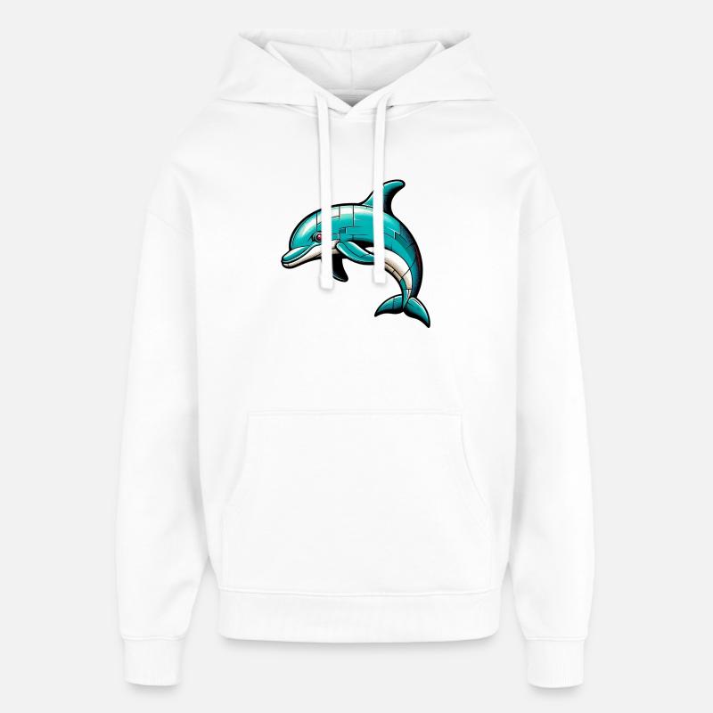 Dauphin - Sweat à capuche unisexe Stanley/Stella Oversized - blanc