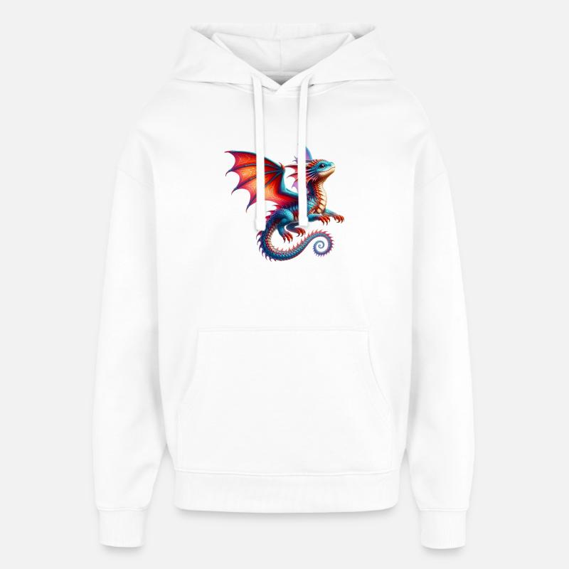 Dragon - Sweat à capuche unisexe Stanley/Stella Oversized - blanc