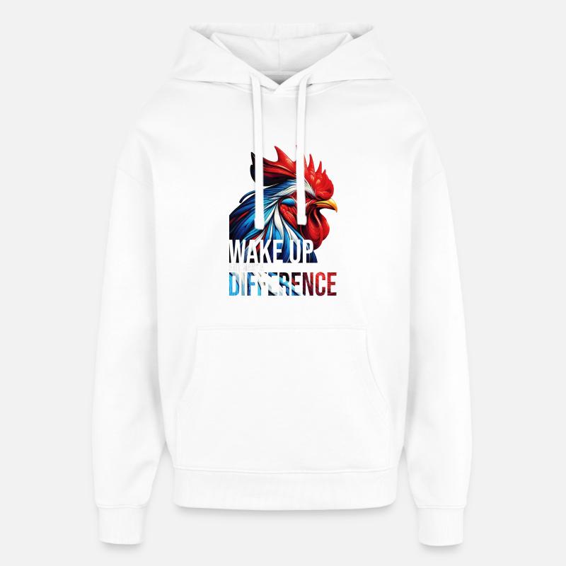 AUFWACHEN UND EINEN UNTERSCHIED MACHEN-DB - Oversized Unisex Hoodie von Stanley/Stella - Weiß