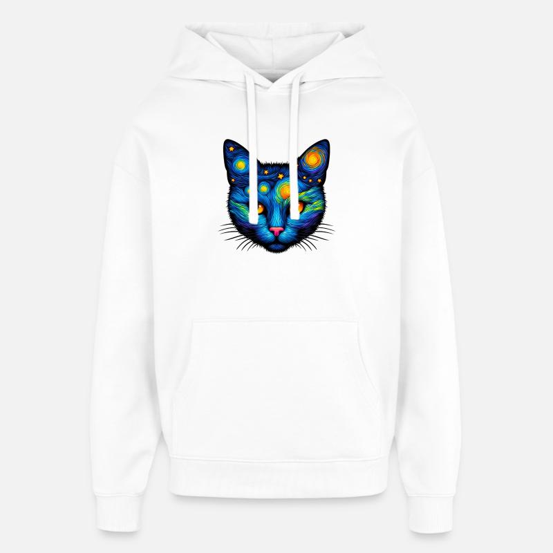 Chat - Sweat à capuche unisexe Stanley/Stella Oversized - blanc