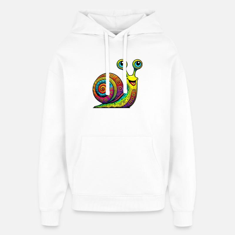 Escargot - Sweat à capuche unisexe Stanley/Stella Oversized - blanc