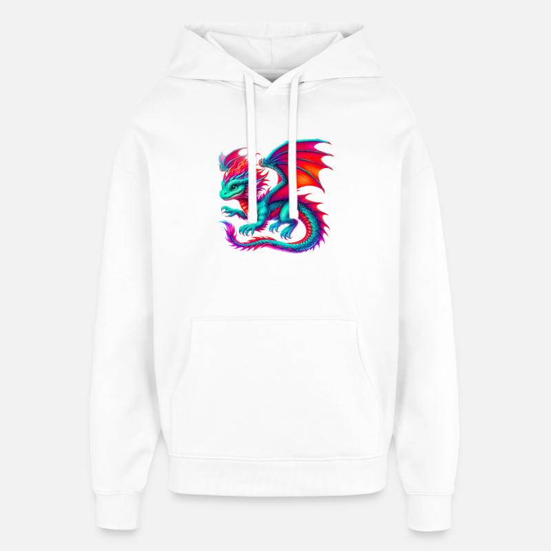 Drache - Oversized Unisex Hoodie von Stanley/Stella - Weiß