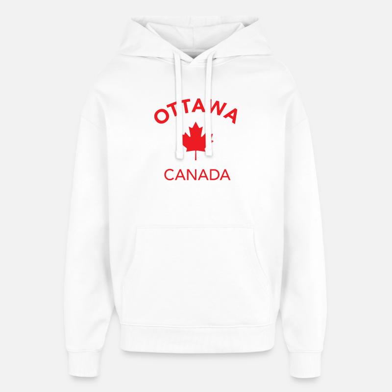 OTTAWA, CANADA - Sweat à capuche unisexe Stanley/Stella Oversized - blanc