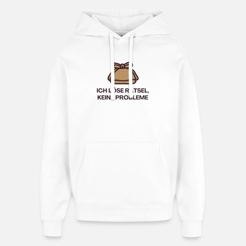 I solve puzzles, no problems - Oversized Unisex Hoodie by Stanley/Stella - white