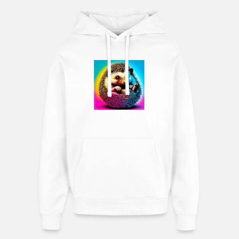 Igel - Oversized Unisex Hoodie von Stanley/Stella - Weiß