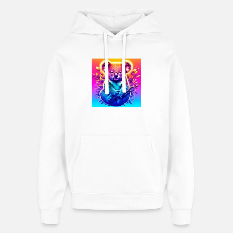 Koala - Sweat à capuche unisexe Stanley/Stella Oversized - blanc