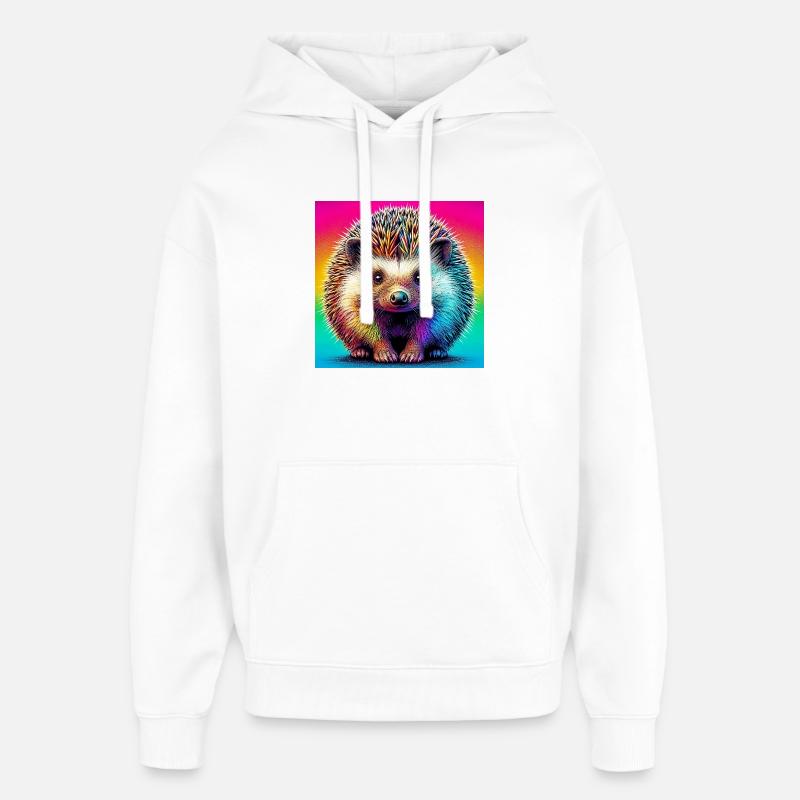 Igel - Oversized Unisex Hoodie von Stanley/Stella - Weiß