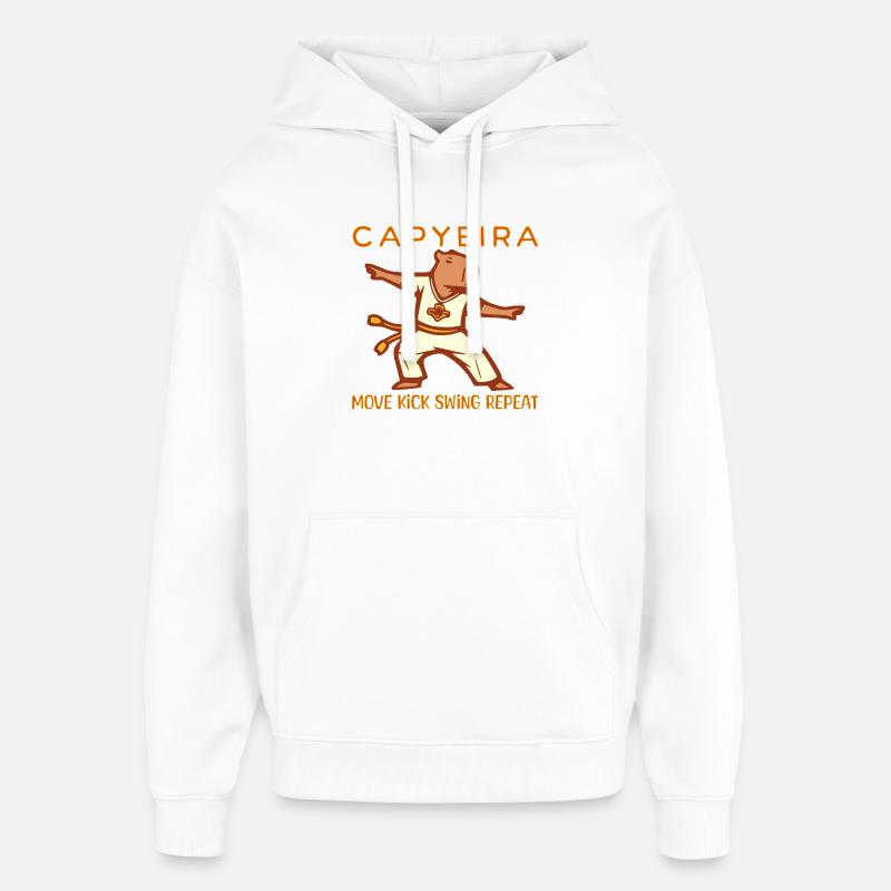 Capybara Arts Martiaux Dancing Design - Sweat à capuche unisexe Stanley/Stella Oversized - blanc