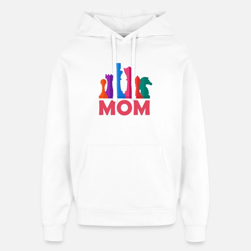 Échecs Maman Schach Mama - Sweat à capuche unisexe Stanley/Stella Oversized - blanc