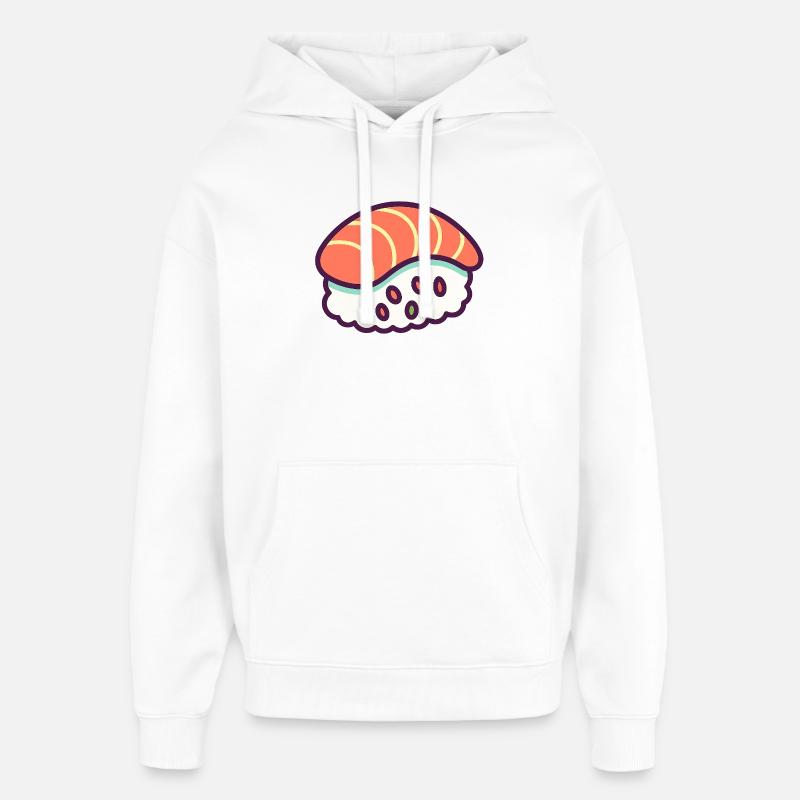 Nigiri Pop Art Saumon sur Riz - Sweat à capuche unisexe Stanley/Stella Oversized - blanc