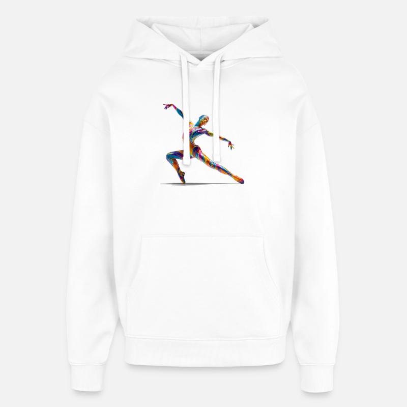 Farbexplosion Tänzer im Flow - Oversized Unisex Hoodie von Stanley/Stella - Weiß