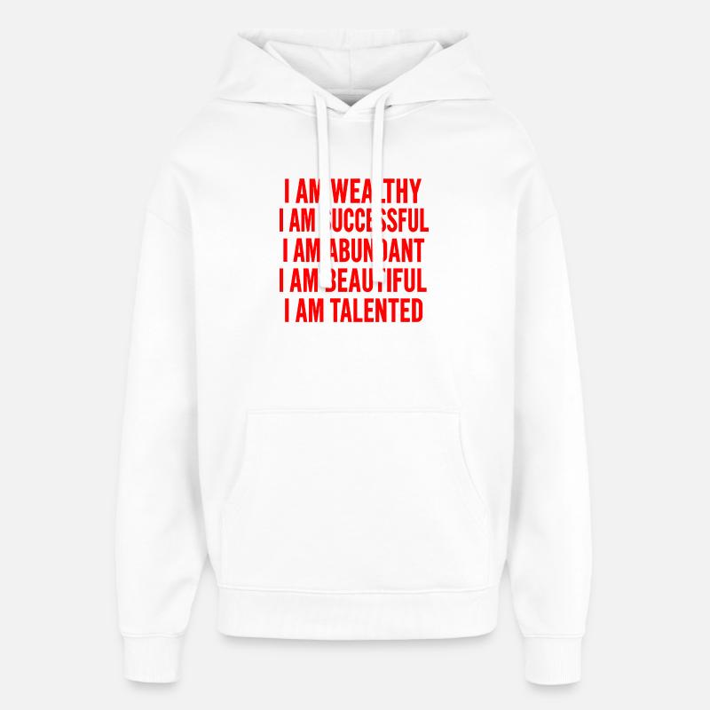 Vous êtes incroyable - Affirmations - Sweat à capuche unisexe Stanley/Stella Oversized - blanc