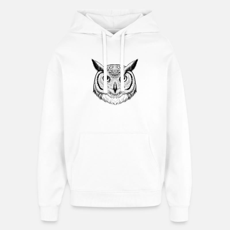 Hibou - Sweat à capuche unisexe Stanley/Stella Oversized - blanc