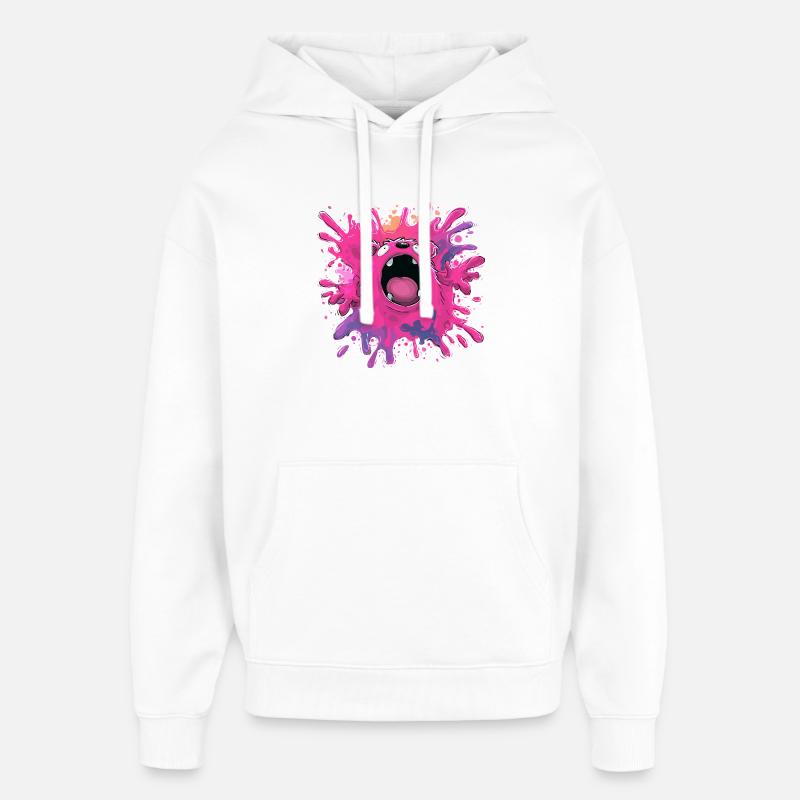 Explosion de couleurs Monster - Sweat à capuche unisexe Stanley/Stella Oversized - blanc