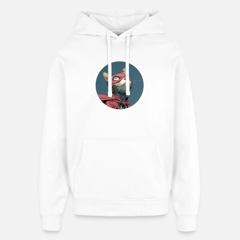 Super chat, manga - Sweat à capuche unisexe Stanley/Stella Oversized - blanc