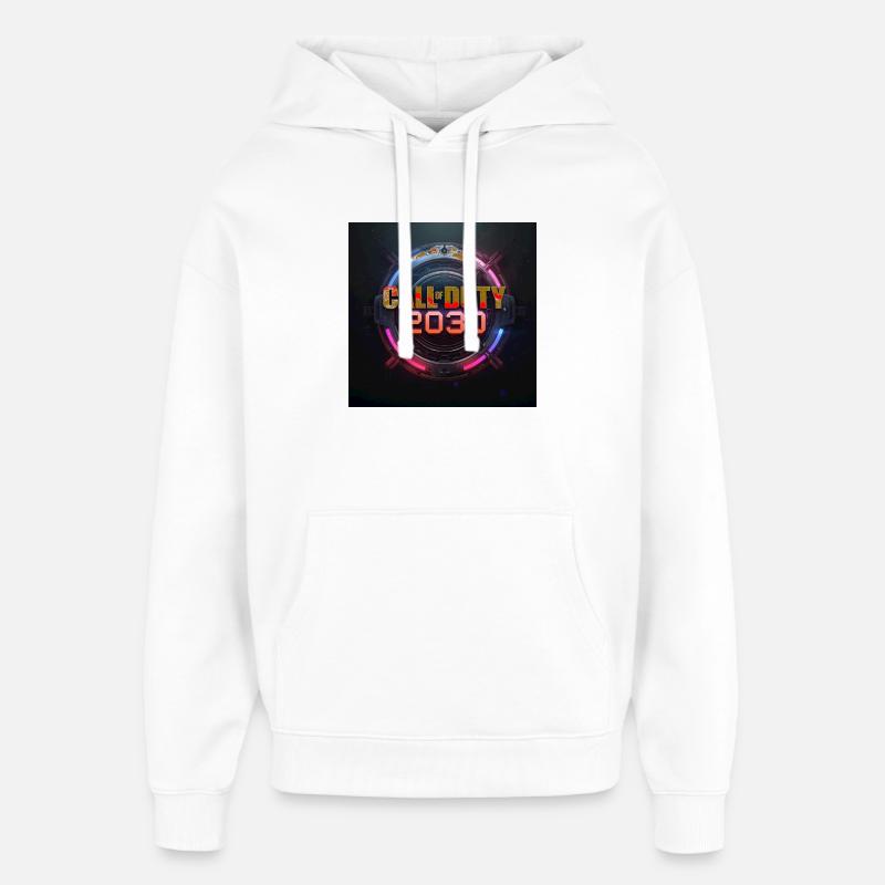 Frontline 2030 Neon Expanse - Oversized Unisex Hoodie von Stanley/Stella - Weiß