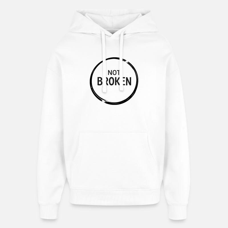 Not Broken Resilience Tee - Sweat à capuche unisexe Stanley/Stella Oversized - blanc