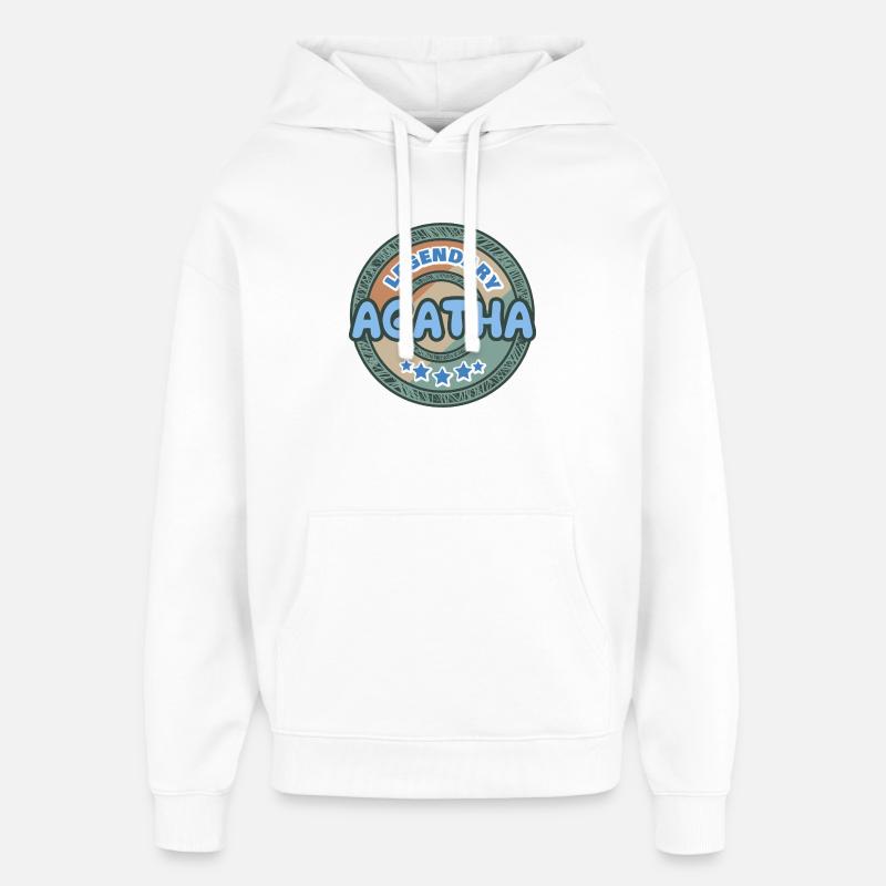 Agatha as a gift idea - Oversized Unisex Hoodie by Stanley/Stella - white