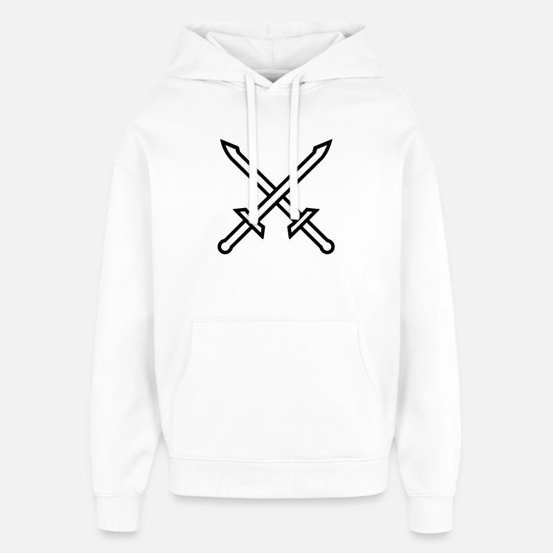 Deux épées - Sweat à capuche unisexe Stanley/Stella Oversized - blanc