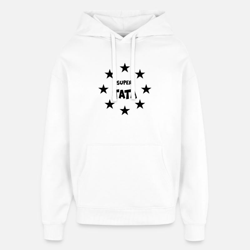 SUPER TATA - Sweat à capuche unisexe Stanley/Stella Oversized - blanc