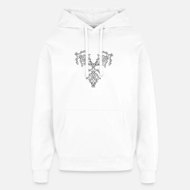 Geometric Patterns - Oversized Unisex Hoodie by Stanley/Stella - white