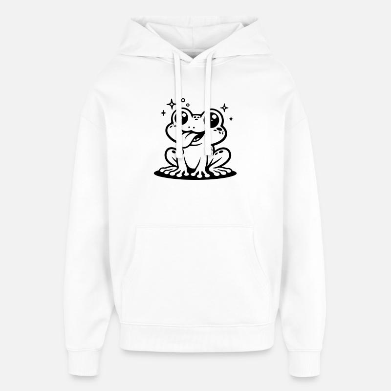 Toad Comic Frog - Oversized Unisex Hoodie by Stanley/Stella - white