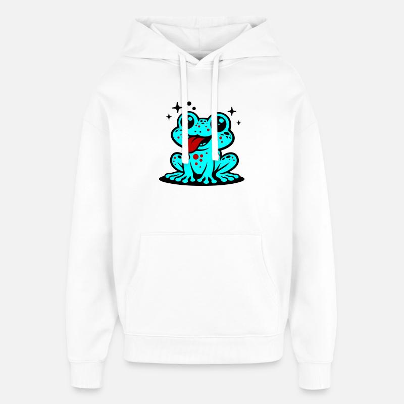 Toad Comic Frog - Oversized Unisex Hoodie by Stanley/Stella - white
