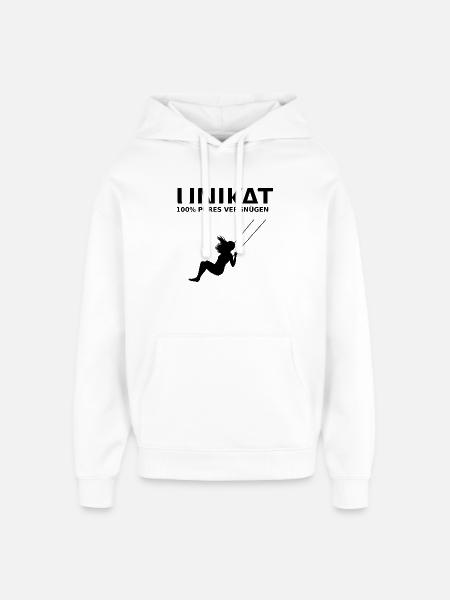 UNIKAT – Pures Vergnügen - Oversized Unisex Hoodie von Stanley/Stella - Weiß