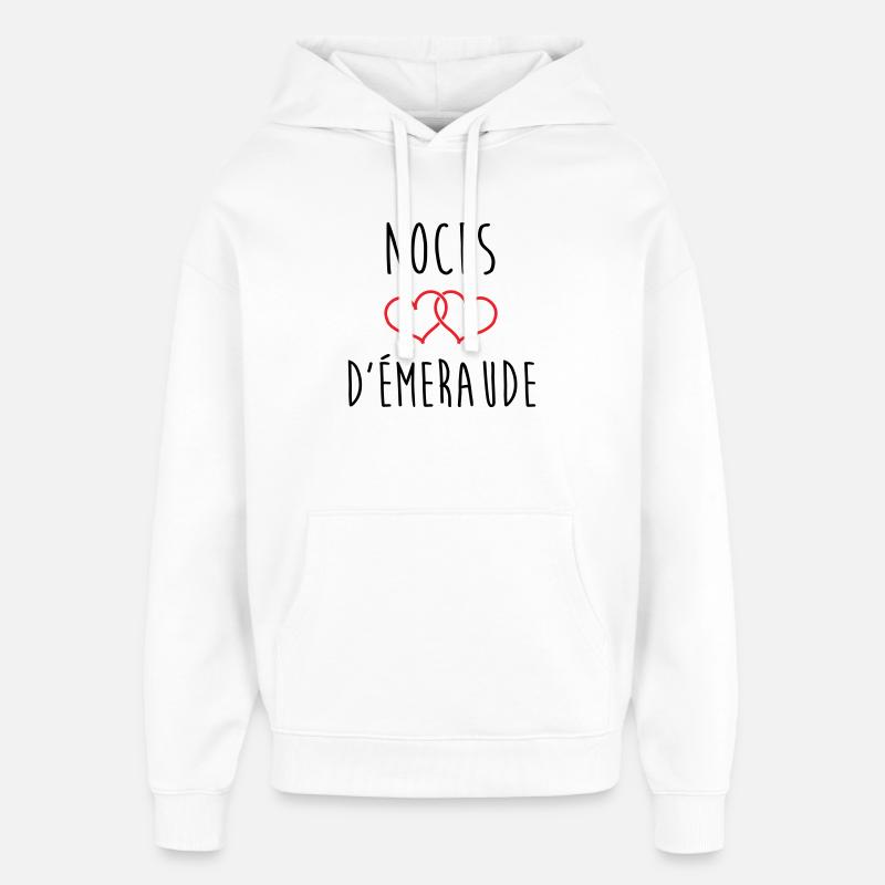 noces d'émeraude 40 ans de mariage - Sweat à capuche unisexe Stanley/Stella Oversized - blanc