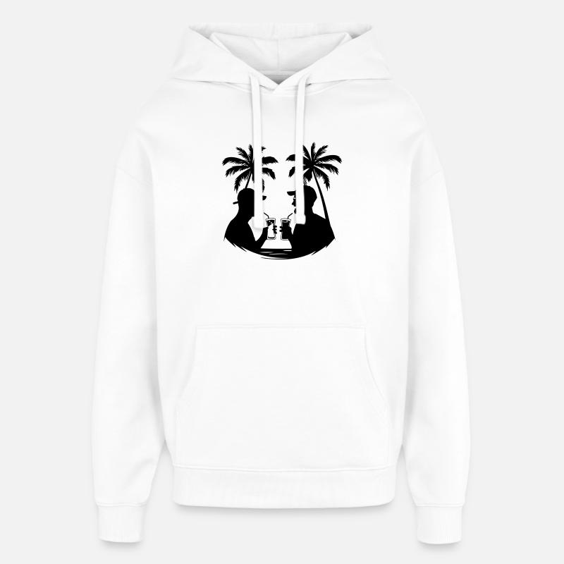 Silhouette des fêtes - Sweat à capuche unisexe Stanley/Stella Oversized - blanc