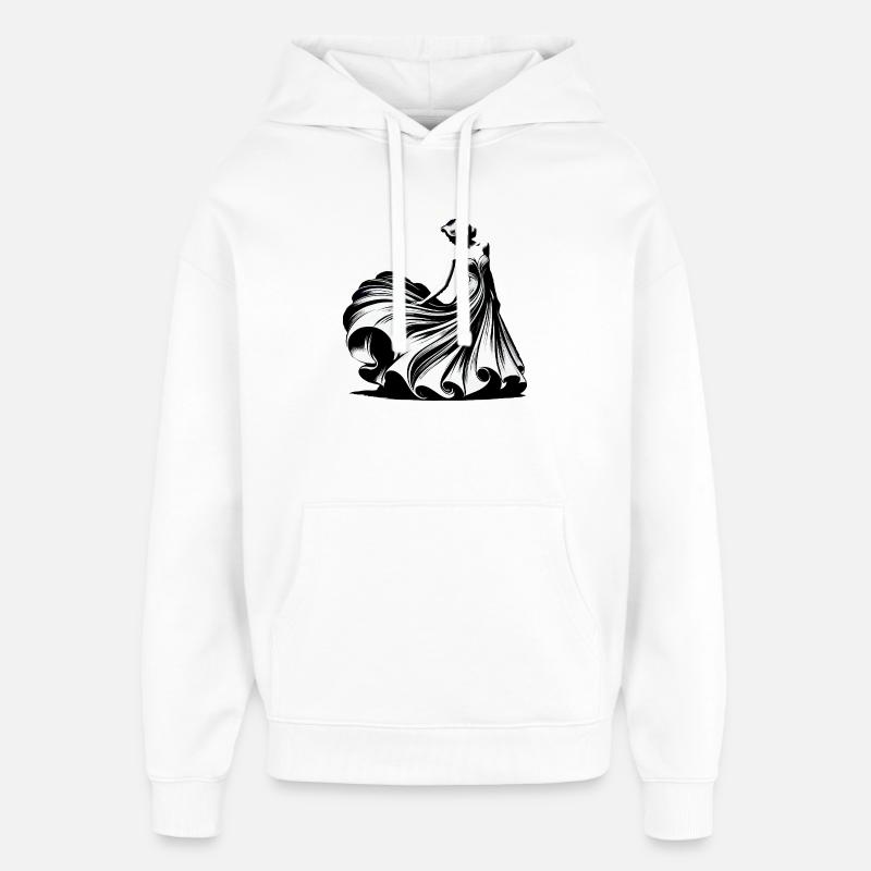 Robe de golf en silhouette blanche - Sweat à capuche unisexe Stanley/Stella Oversized - blanc