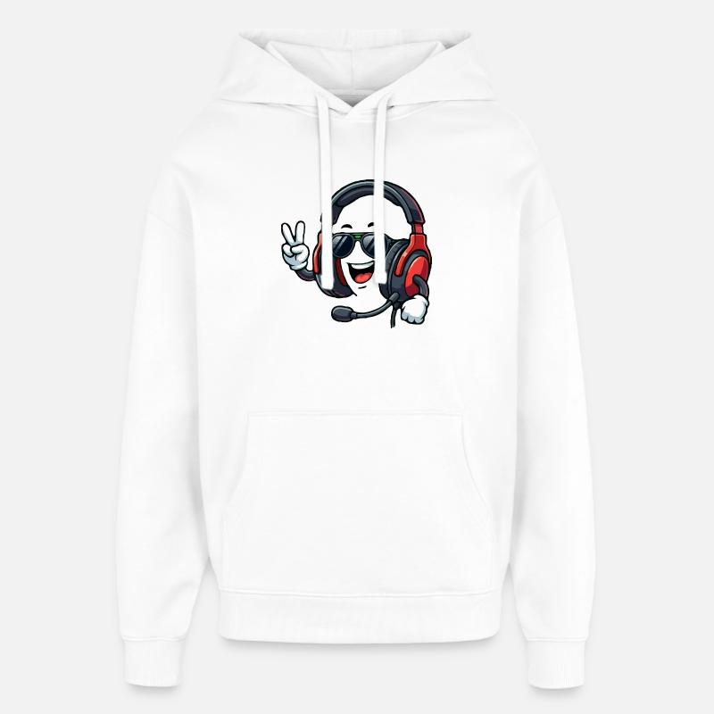 Casque de jeu Happy - Sweat à capuche unisexe Stanley/Stella Oversized - blanc