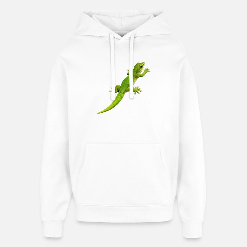 Escalade de gecko 1 - Sweat à capuche unisexe Stanley/Stella Oversized - blanc