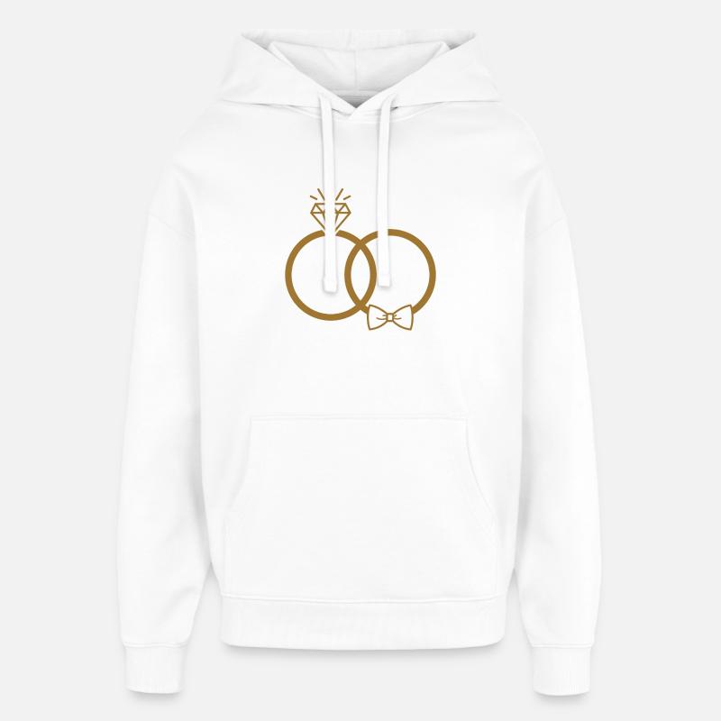 Alliances - Sweat à capuche unisexe Stanley/Stella Oversized - blanc