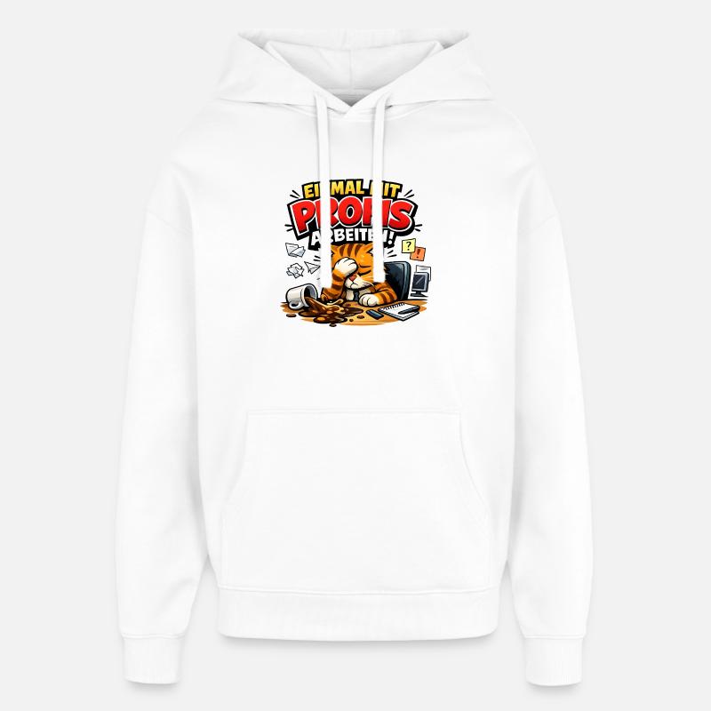Einmal Mit Profis Arbeiten Sprüche Beruf - Oversized Unisex Hoodie von Stanley/Stella - Weiß