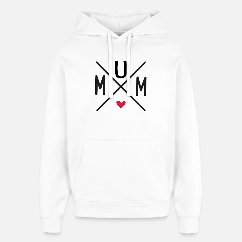 maman - Sweat à capuche unisexe Stanley/Stella Oversized - blanc