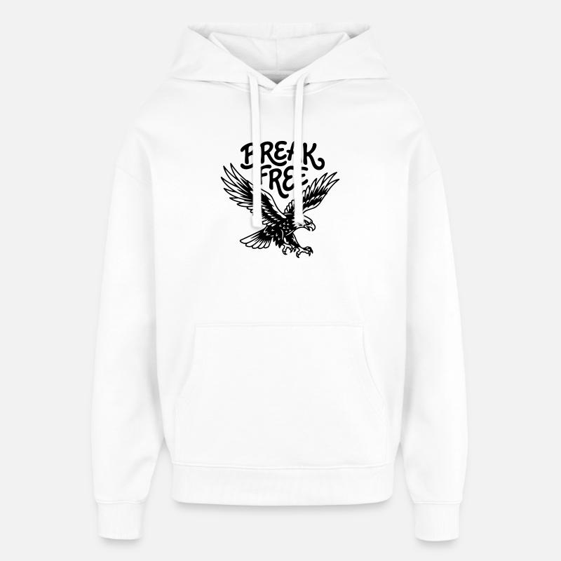 Freiheit - Oversized Unisex Hoodie von Stanley/Stella - Weiß