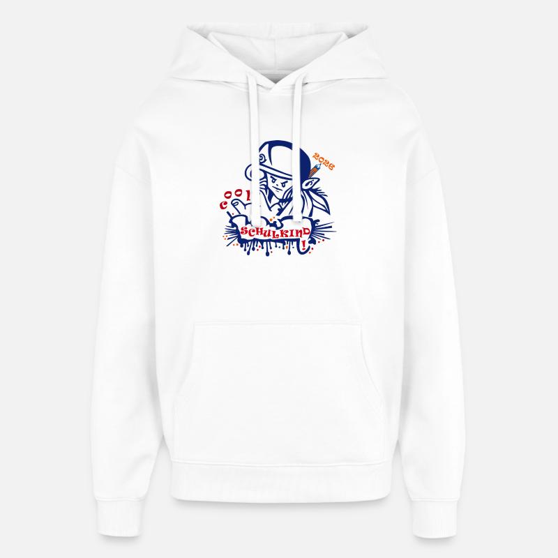 Schulkind - Oversized Unisex Hoodie von Stanley/Stella - Weiß