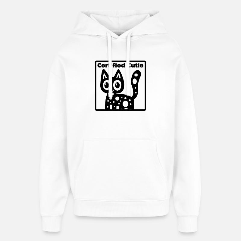 Chat Surcharge de Mignonnerie - Sweat à capuche unisexe Stanley/Stella Oversized - blanc