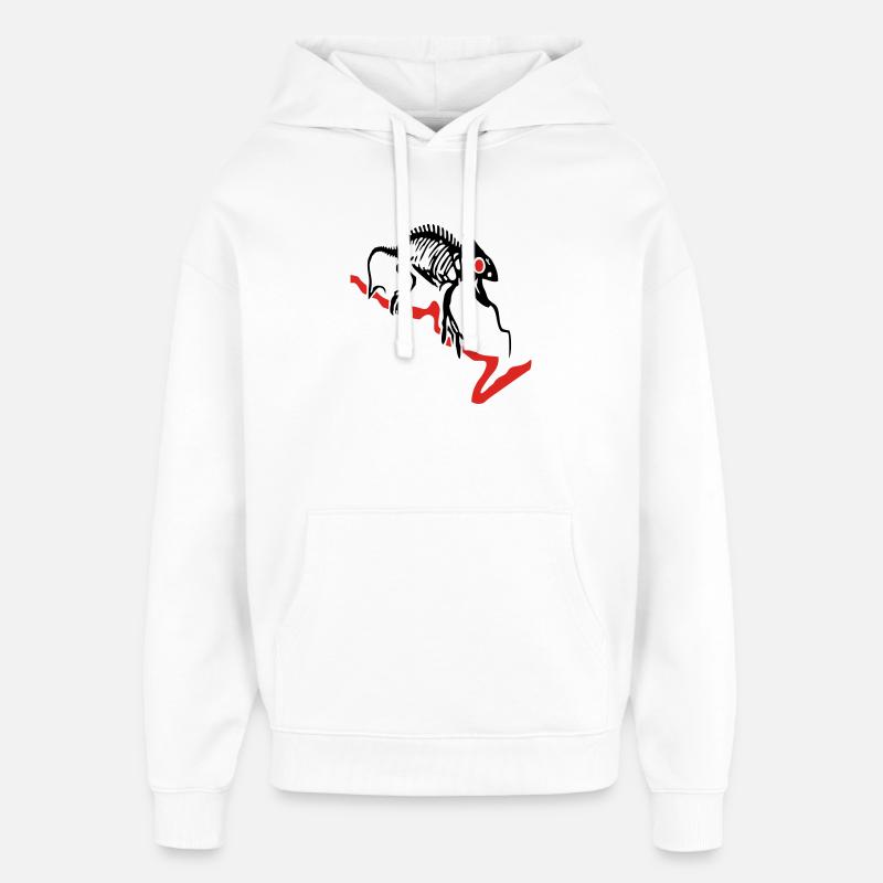 Gecko, Eidechse, Computer - Oversized Unisex Hoodie von Stanley/Stella - Weiß