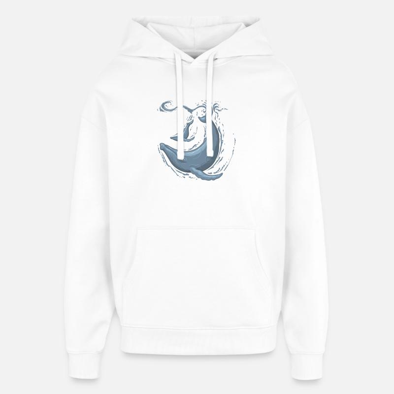 humpback - Sweat à capuche unisexe Stanley/Stella Oversized - blanc