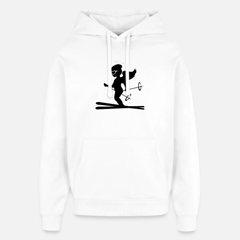 L'ange de l'hiver - Sweat à capuche unisexe Stanley/Stella Oversized - blanc