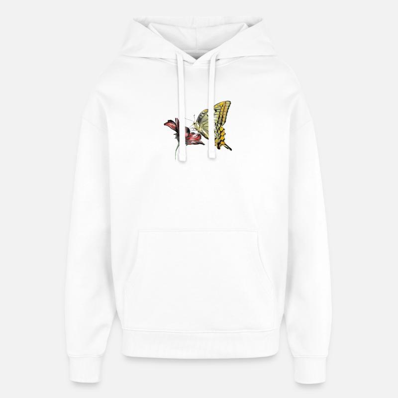 Butterfly - Sweat à capuche unisexe Stanley/Stella Oversized - blanc