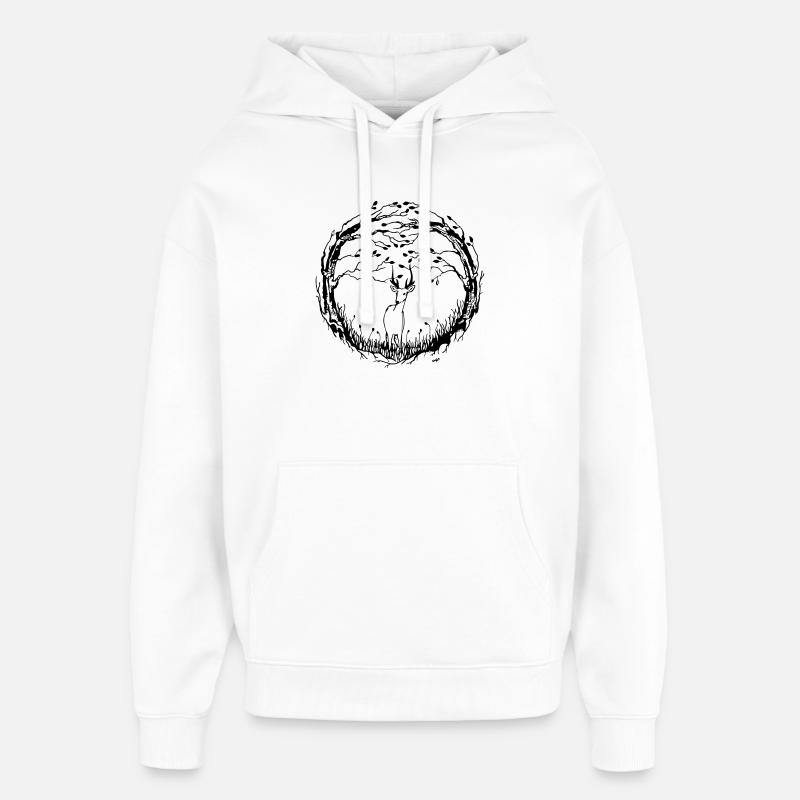 La forêt - Sweat à capuche unisexe Stanley/Stella Oversized - blanc