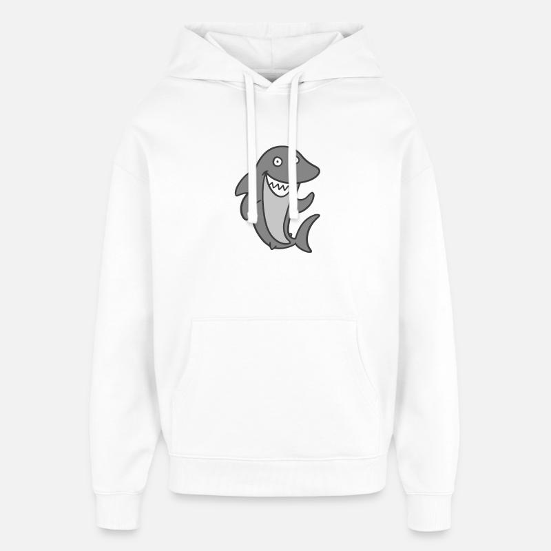 requin - Sweat à capuche unisexe Stanley/Stella Oversized - blanc