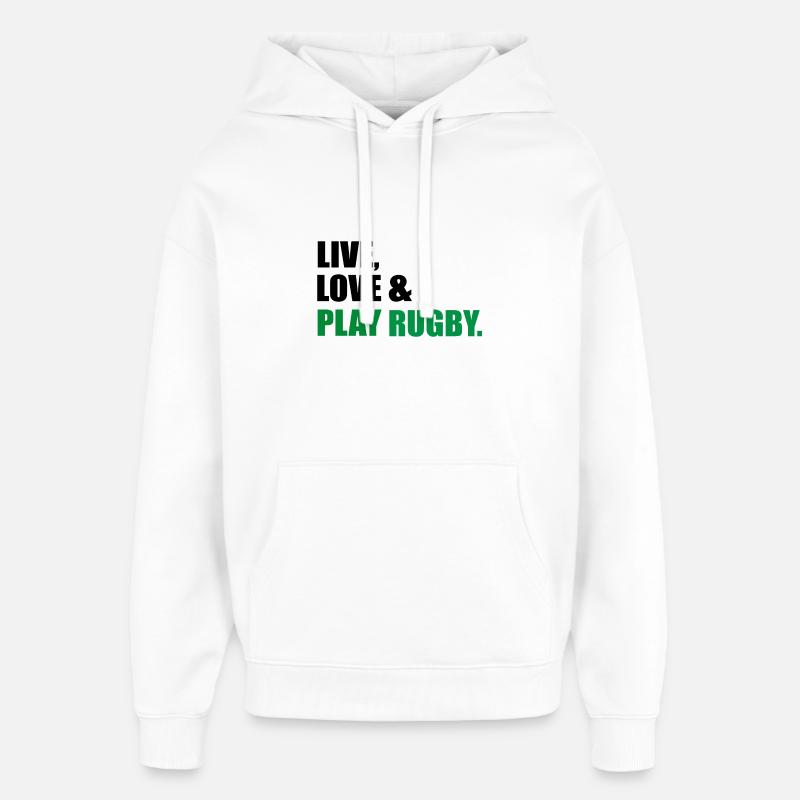 Rugby - Sweat à capuche unisexe Stanley/Stella Oversized - blanc