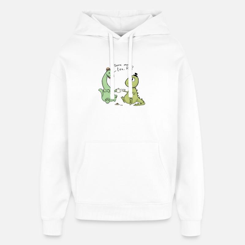 Tea Rex - Oversized Unisex Hoodie by Stanley/Stella - white
