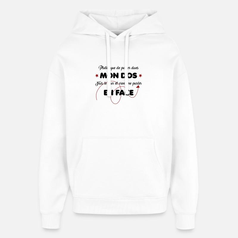 FAUX CUL !! - Sweat à capuche unisexe Stanley/Stella Oversized - blanc
